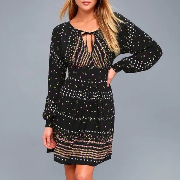 FREE PEOPLE Coryn Polka-dot Mini Dress NWT - Picture 1 of 7